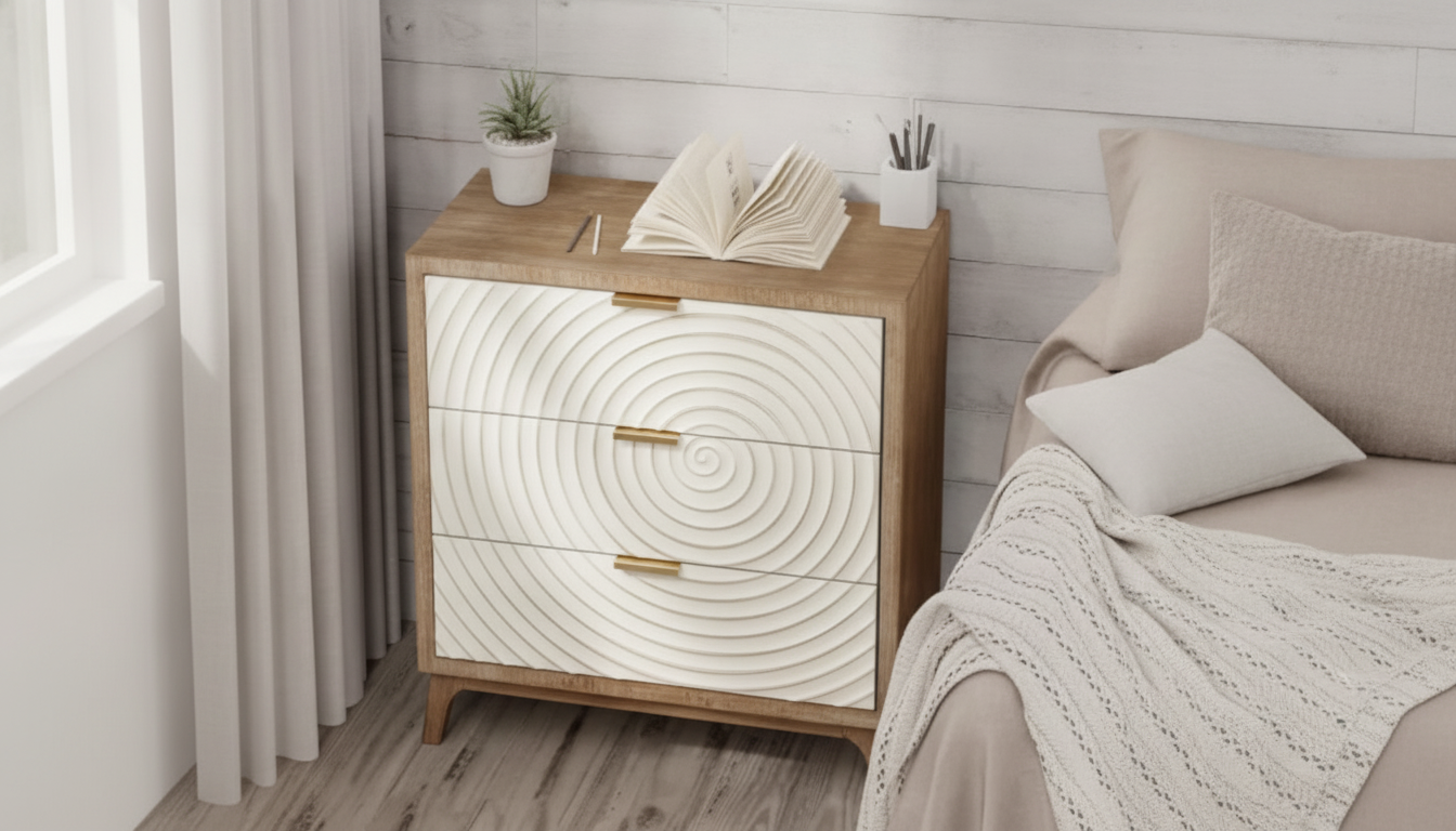 Farmhouse 3-Drawer Wood Dresser for Warm, Easy Storage