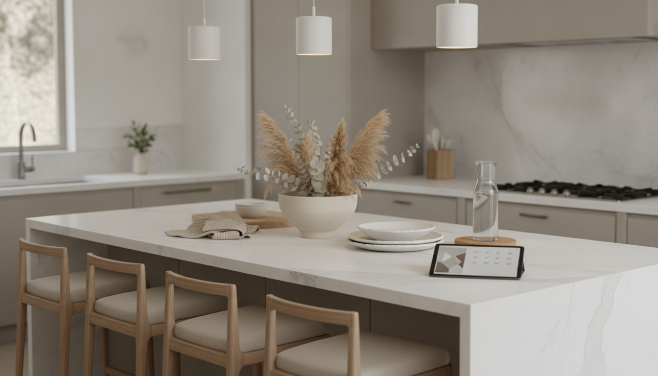 Minimalist Kitchen Island Styling Checklist (Neutral Modern)